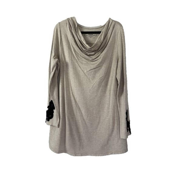 Soma Love Lounge Luxe Soft Cowl Neck Tunic L Embroidered Sleeve Granny Boho Top - Picture 1 of 8